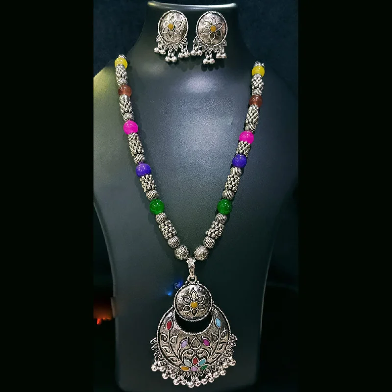 Grab Exquisite Jewelry At The Lowest Prices Manisha Jewellery Oxidised Plated Crystal Stone Necklace Set