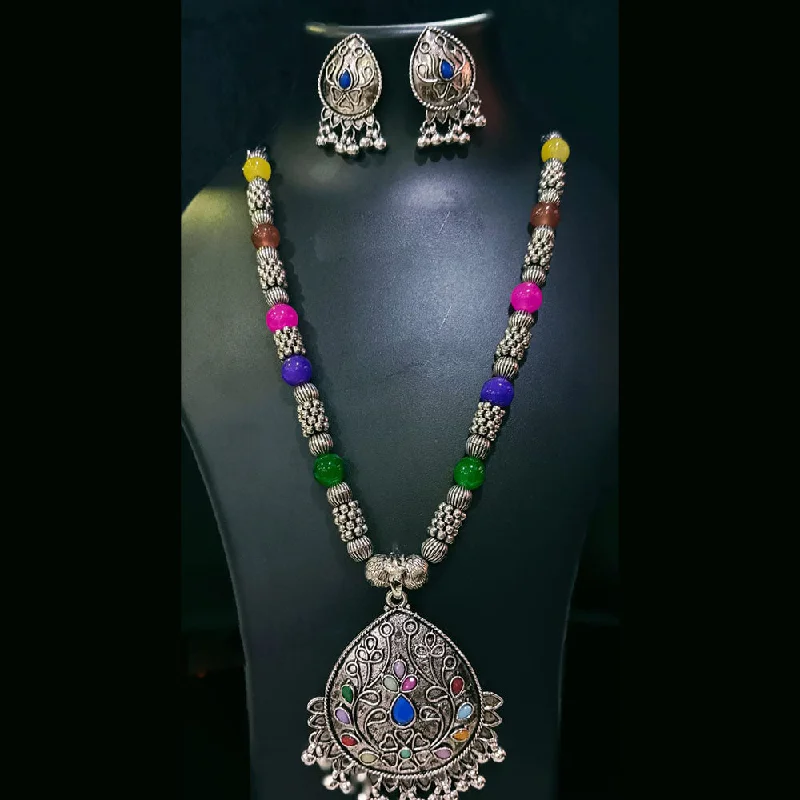 Best Jewelry Sale – Shop Exclusive Designs Now Manisha Jewellery Oxidised Plated Crystal Stone Necklace Set