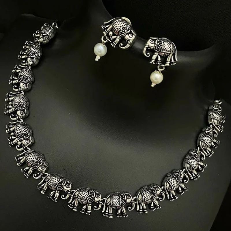 Shop Jewelry That Shines Without The High Price Manisha Jewellery Oxidised Plated Elephant Style Necklace Set