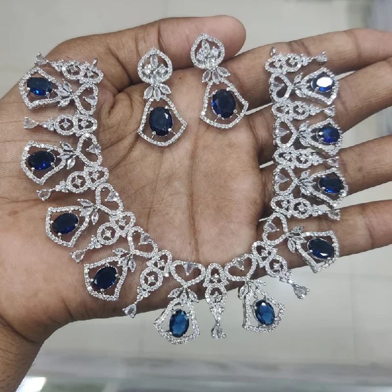 Unique Jewelry For Less – Shop The Sale Now Manisha Jewellery Silver Plated AD Necklace Set