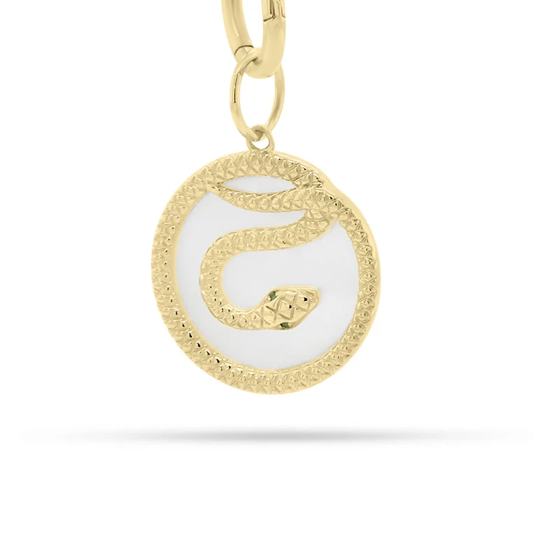 Fine Jewelry, Limited-Time Offers Available Mother of Pearl Snake Pendant