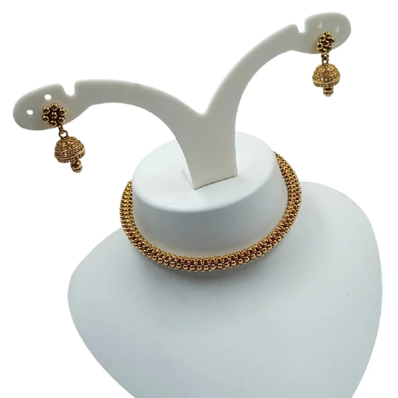 Flash Jewelry Sale – Get Stunning Pieces At Low Prices Padmawati Bangles Gold Plated Pearls Choker Necklace Set