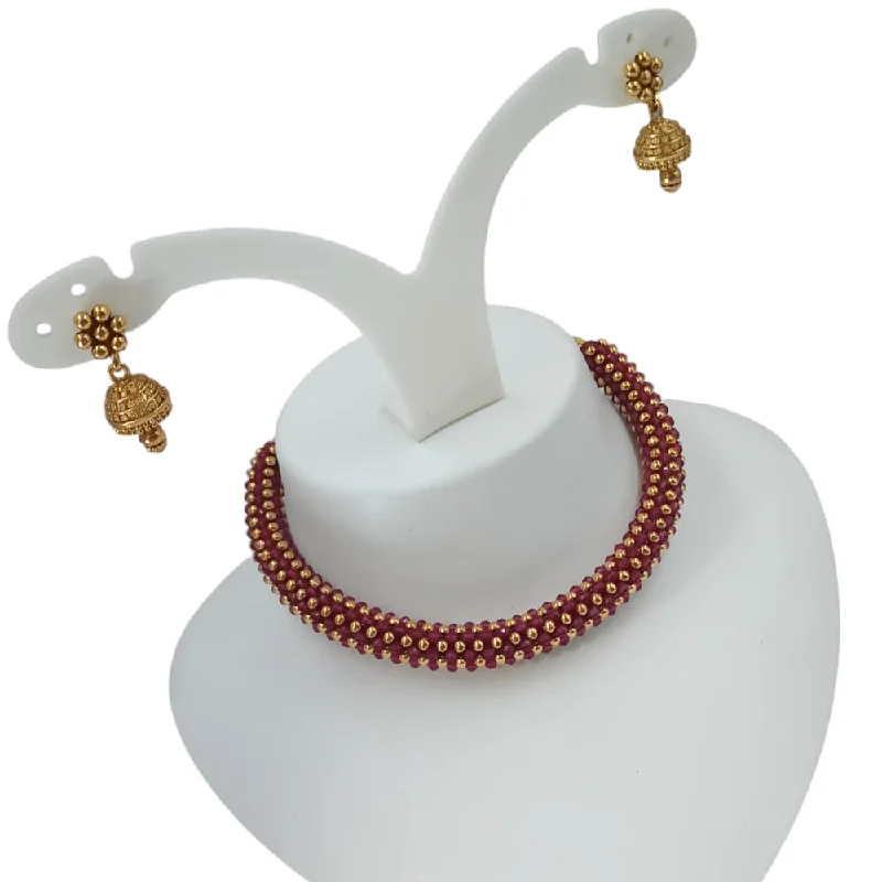 Unmissable Jewelry Sale – Shop Before It's Too Late Padmawati Bangles Gold Plated Pearls Choker Necklace Set