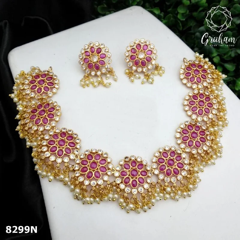 Sparkle For Less – Shop Our Limited-Time Jewelry Deals Premium Gold finish Multicolor Stone Cz zercon Necklace set