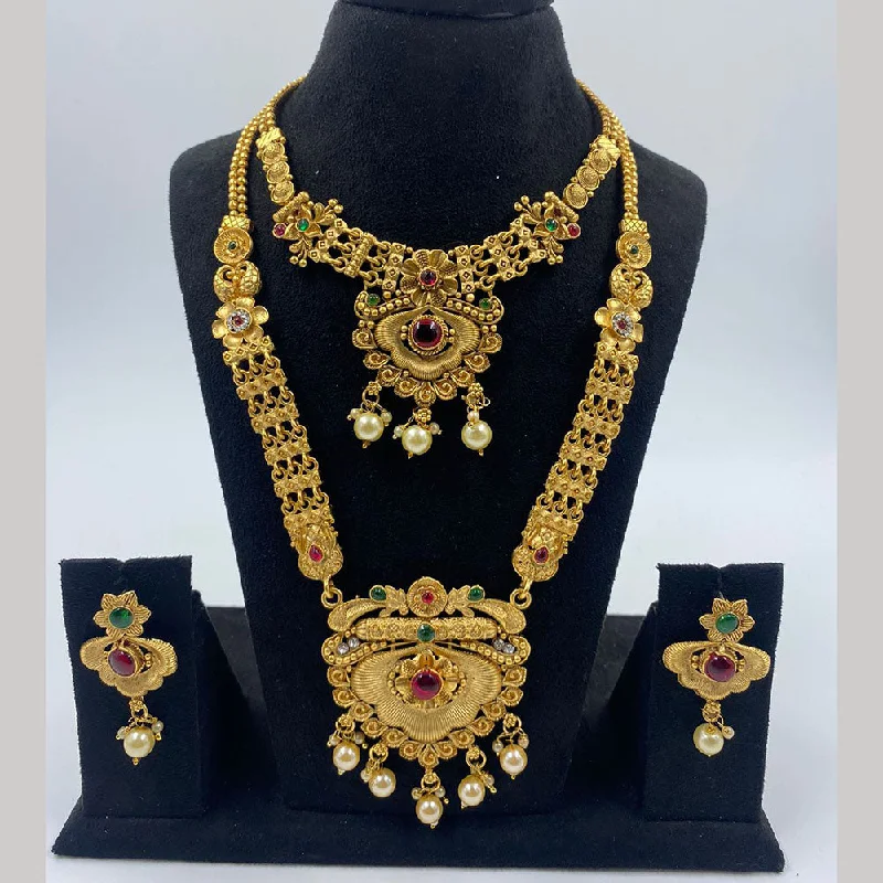 Luxury Jewelry Without The Luxury Price Tag The Fashion Jewels Gold Plated Pota Stone And Beads Necklace Combo