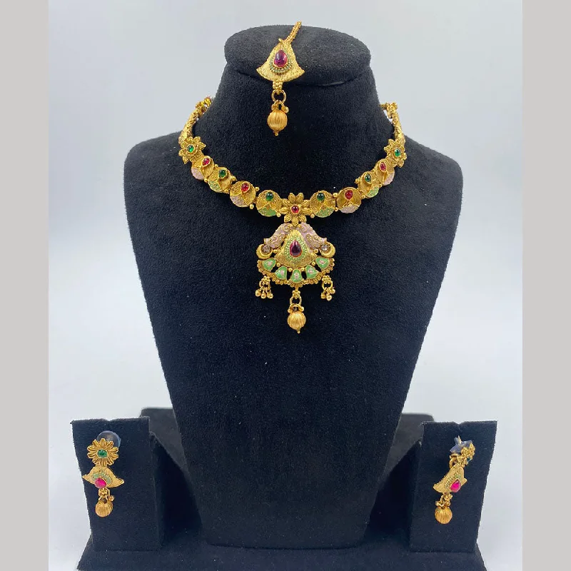 Best Jewelry Deals – Premium Quality At Exclusive Discounts The Fashion Jewels Gold Plated Pota Stone And Beads Necklace Set