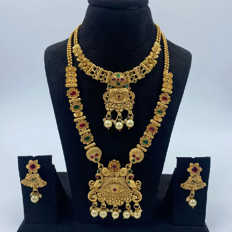 Exclusive Online Jewelry Sale – Don't Wait The Fashion Jewels Gold Plated Pota Stone And Beads Necklace Combo