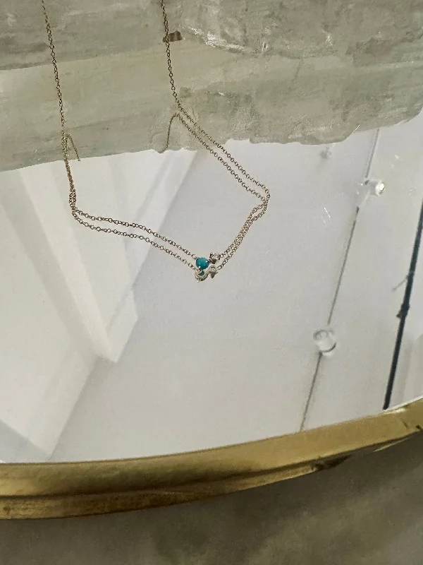 Bestselling Jewelry Now On Sale – Elevate Your Look TURQUOISE & DIAMOND NECKLACE