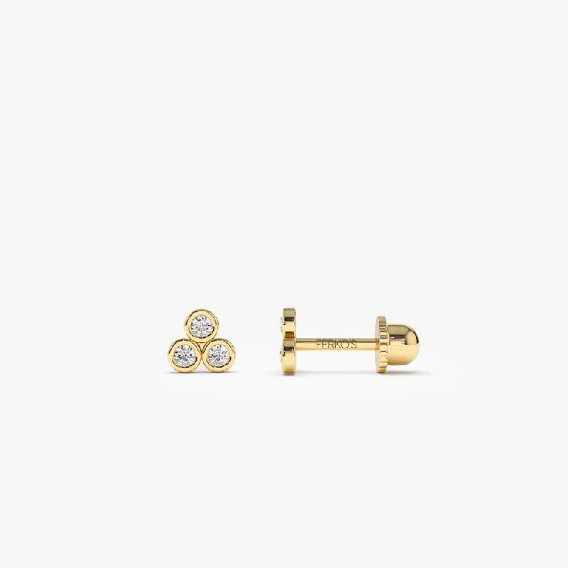 Fashion-Forward Jewelry At Incredible Prices 14K Dainty Diamond Trio Helix Piercing