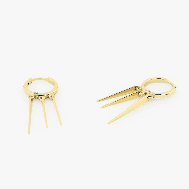 Affordable Glamour – Must-Have Jewelry At Special Rates 14K Gold Drop Trendy Spike Earrings