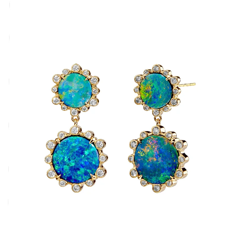 Special Deals On Handcrafted And Designer Jewelry Opal Diamond Earrings