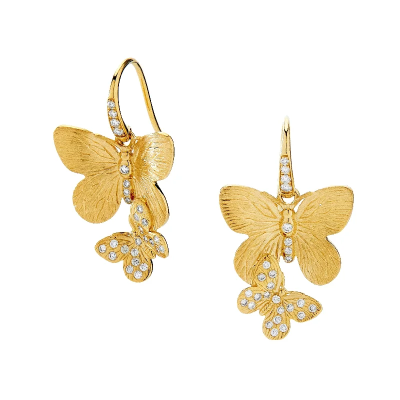 Big Savings On Your Favorite Jewelry Pieces Double Butterfly Drop Earrings