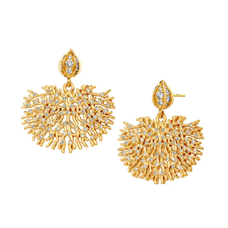 Exclusive Online Jewelry Sale – Don't Wait Gold Coral Reef Earrings