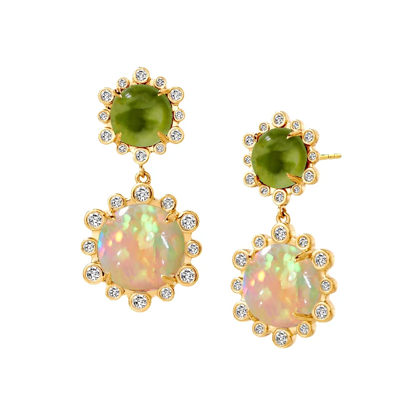 Sparkle On A Budget – Fine Jewelry For Less Double Drop Opal Earrings