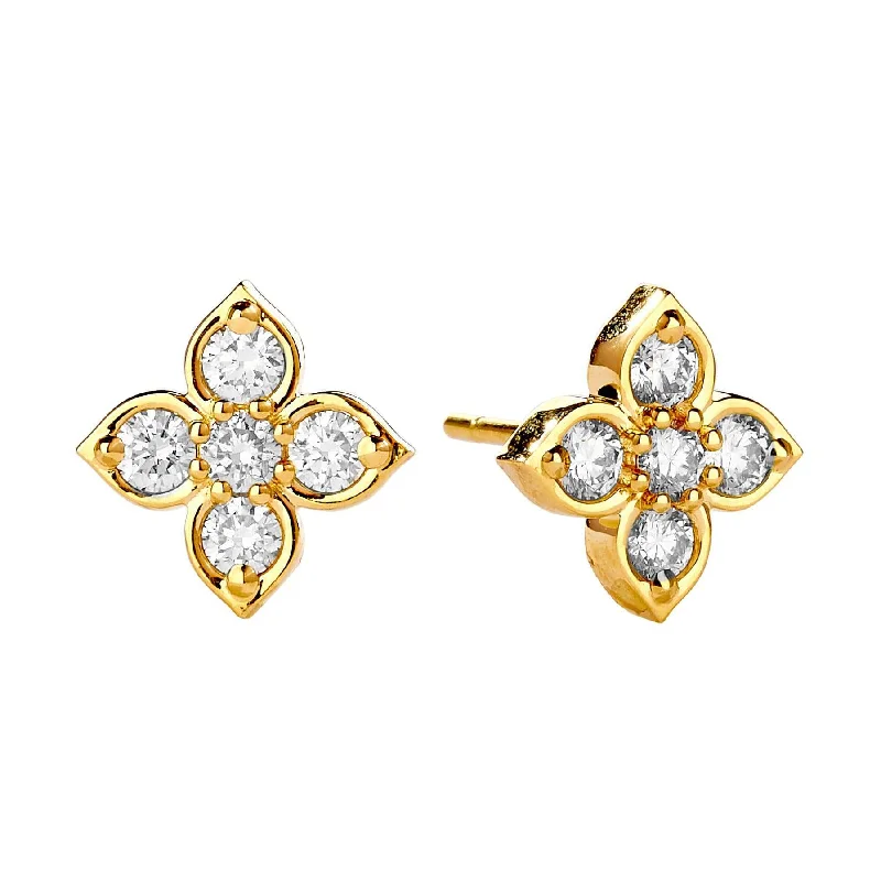 Handcrafted Jewelry Sale – Unique Designs At Low Prices Four Leaf Diamond Studs