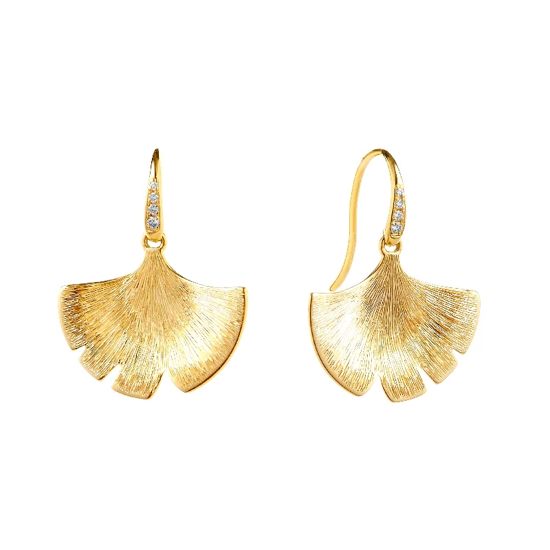 Shop Modern Jewelry Collections With Exclusive Discounts Gold Gingko Earrings