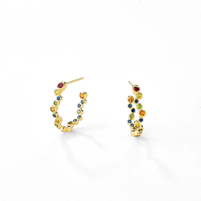 Shop Fine Jewelry With Amazing Deals Multi Sapphire Oval Hoops