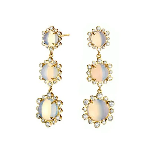 Don't Miss Out On Bestselling Jewelry At Special Prices Triple Drop Diamond Chandelier Earrings