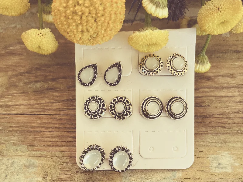 Your Dream Jewelry At Dream Prices Beautiful Bohemian Earring Set - Set of 5 Studs