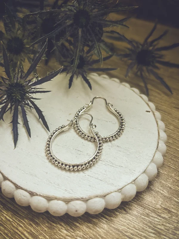 Exclusive Jewelry Sale – Sparkle For Less Beautiful Boho Silver Hoop Drop Earrings