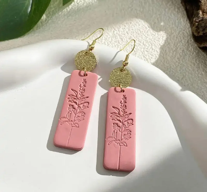 Trending Jewelry Styles Now At Limited-Time Discounts Beautiful Pink and Gold Floral Earrings