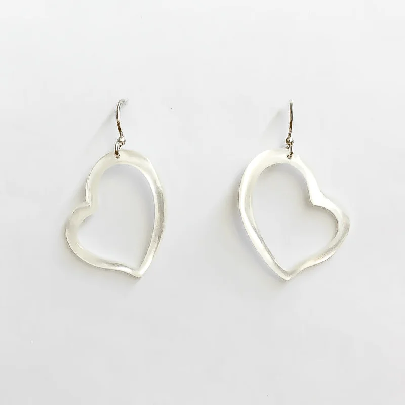 Versatile Layering Jewelry For Effortless Chic Carved Floating Heart Earrings