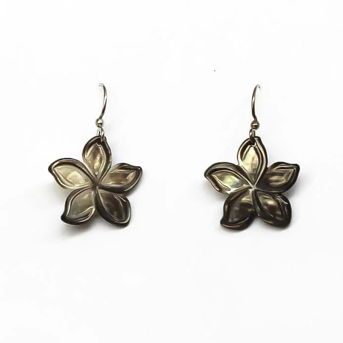 Timeless Jewelry At Special Discount Rates Carved Plumeria Earrings