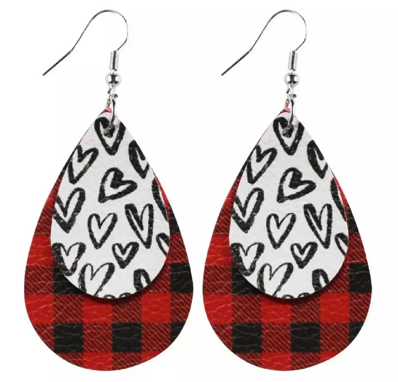 Timeless Beauty, Unbeatable Deals – Jewelry Sale On Beautiful Red Plaid Valentines Earrings