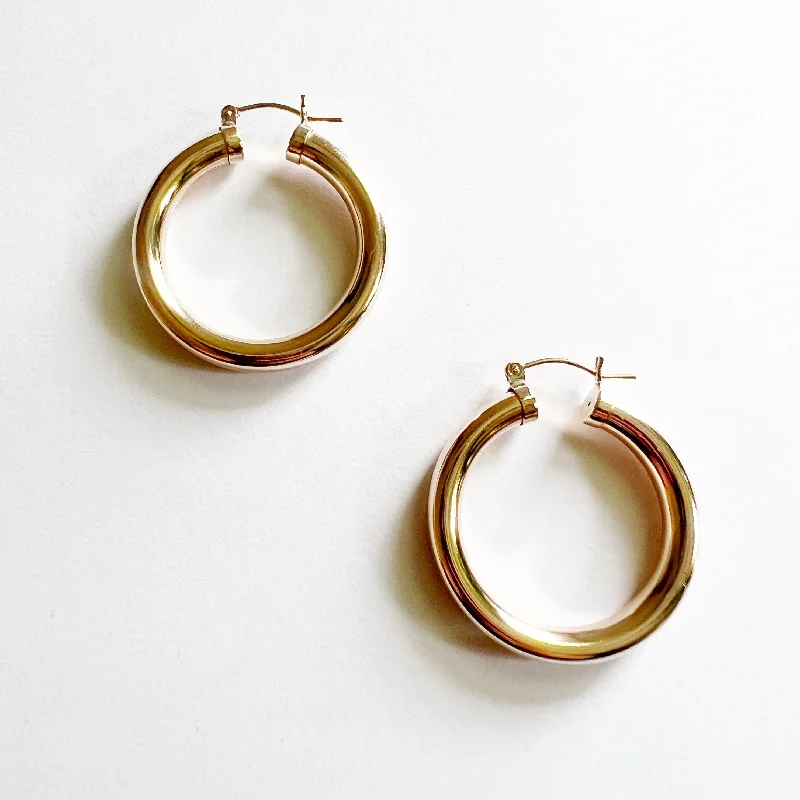 Flash Deals On Fine Jewelry – Shop Before It's Gone Extra Chunky Hoop Earrings - Choose Your Metal