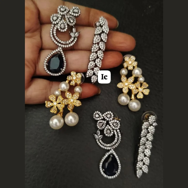 Buy More, Save More On Stunning Jewelry Designs FS Collection  AD Dangler Earrings Combo