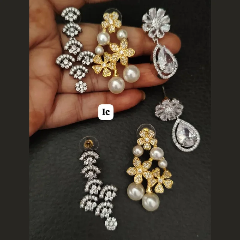 Exclusive Jewelry Bundles At Discounted Rates FS Collection  AD Dangler Earrings Combo