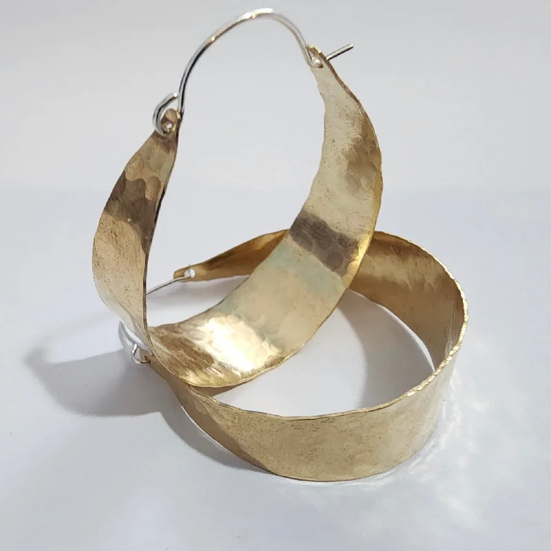 Accessorize For Less – Luxury Jewelry At Affordable Prices Hammered Basket Hoop Earrings - Choose Your Metal and Size