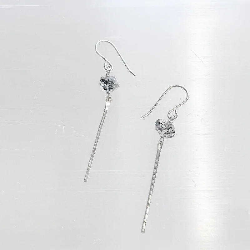 Limited-Stock Jewelry Sale – Once It's Gone, It's Gone Quartz Gemstone Bar Earrings - Choose Your Metal