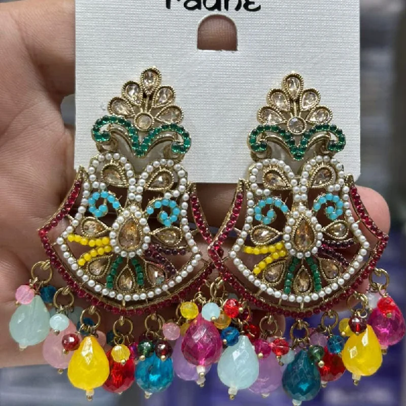 Premium Jewelry At Promotional Prices – Shine Today Kavita Art Gold Plated Crystal Stone And Beads Dangler Earrings