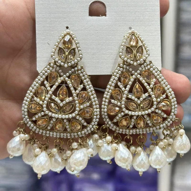 Jewelry Clearance Event – Last Chance For Stunning Deals Kavita Art Gold Plated Crystal Stone And Beads Dangler Earrings