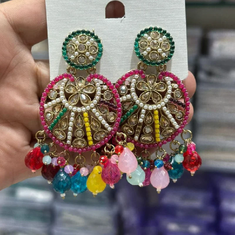 Beautiful Jewelry, Breathtaking Discounts – Hurry In Kavita Art Gold Plated Crystal Stone And Beads Dangler Earrings