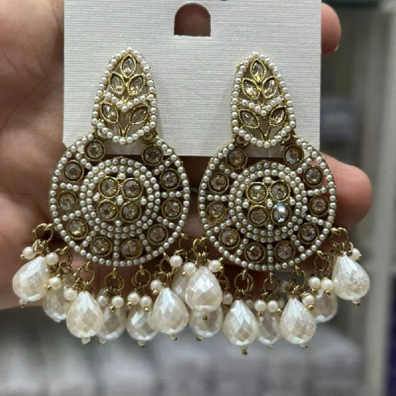 Must-Have Jewelry At Irresistible Discounts Kavita Art Gold Plated Crystal Stone And Beads Dangler Earrings