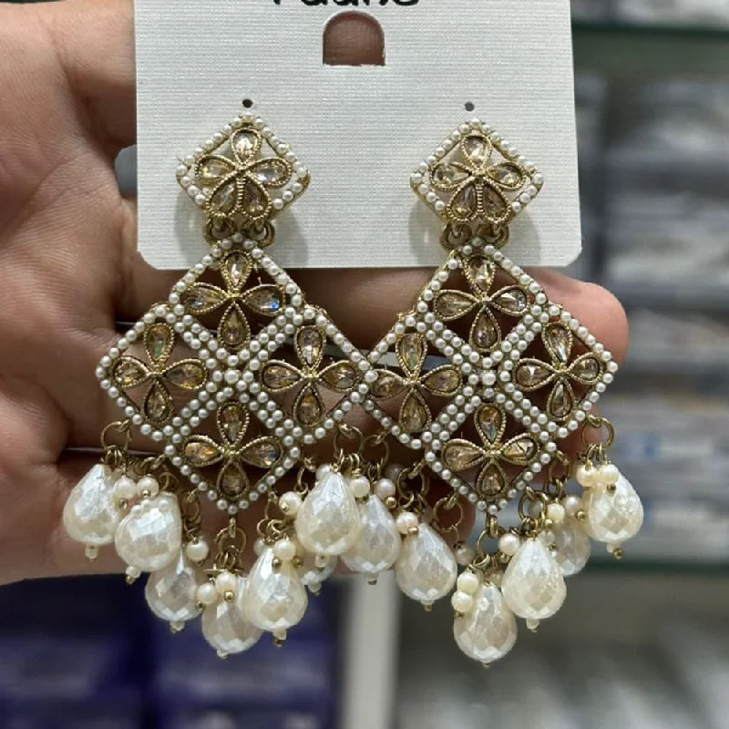 Affordable Elegance – Premium Jewelry At Special Prices Kavita Art Gold Plated Crystal Stone And Beads Dangler Earrings