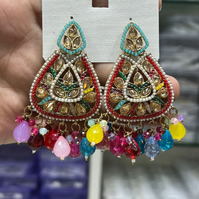 Luxury Jewelry At Budget-Friendly Prices – Grab Yours Now Kavita Art Gold Plated Crystal Stone And Beads Dangler Earrings