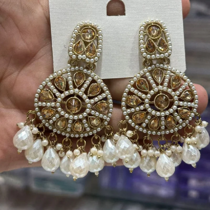 Sparkle For Less – Shop Jewelry Deals Now Kavita Art Gold Plated Crystal Stone And Beads Dangler Earrings