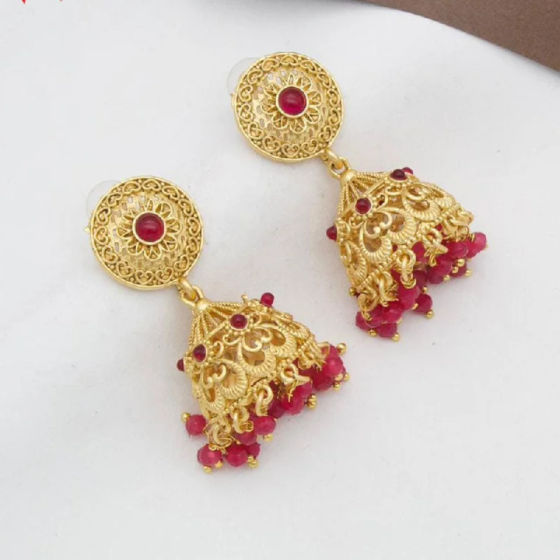 Limited-Stock Jewelry Sale – Once It's Gone, It's Gone Manisha Jewellery Gold  Plated Pota Stone And Pearls Jhumki Earrings