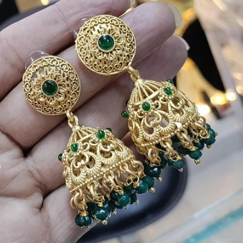 Personalized Jewelry Sale – Meaningful Gifts At Great Prices Manisha Jewellery Gold  Plated Pota Stone And Pearls Jhumki Earrings