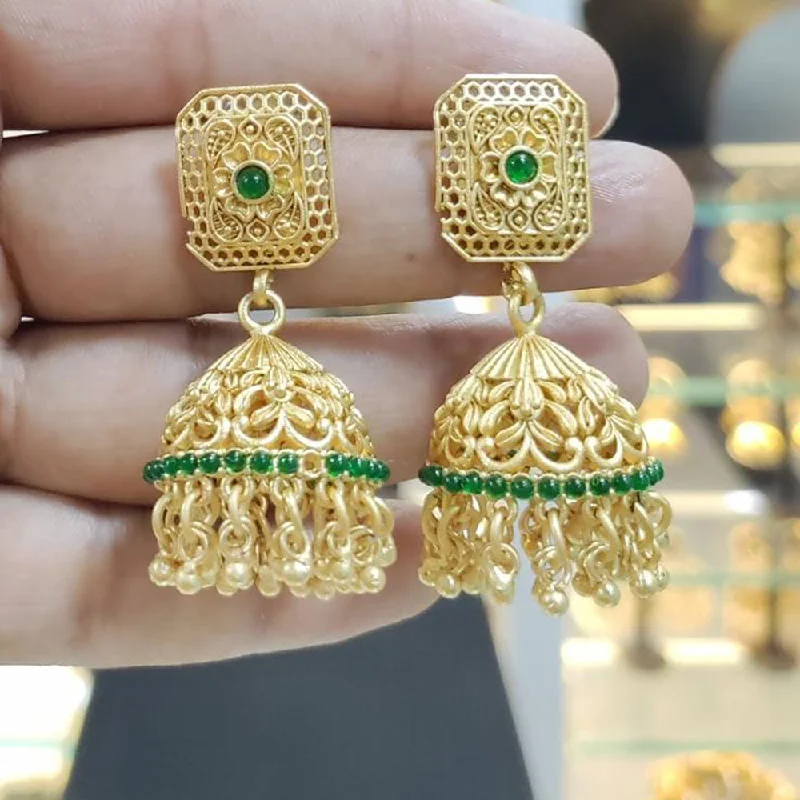 Shop Dazzling Jewelry At The Best Prices Manisha Jewellery Gold  Plated Pota Stone And Pearls Jhumki Earrings