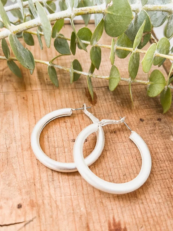 Best Jewelry Sale Prices – Limited-Time Offer Beautiful Matte Gold or Silver Hoop Earrings