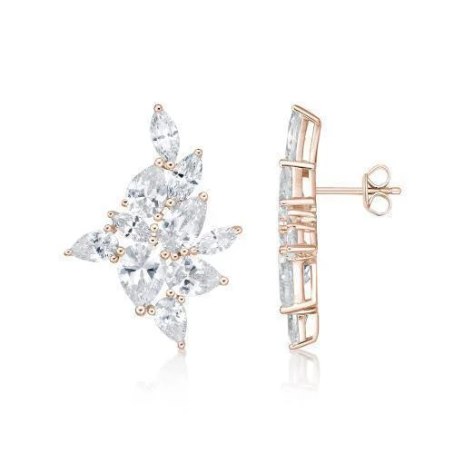 Personalized Jewelry Sale – Unique Gifts At Low Prices Pear and Marquise fancy earrings with 10.92 carats* of diamond simulants in 10 carat rose gold