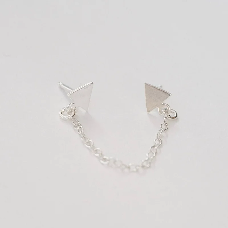 Bestselling Jewelry Now On Sale – Elevate Your Look Triangle Chain Drop Earring in Sterling Silver