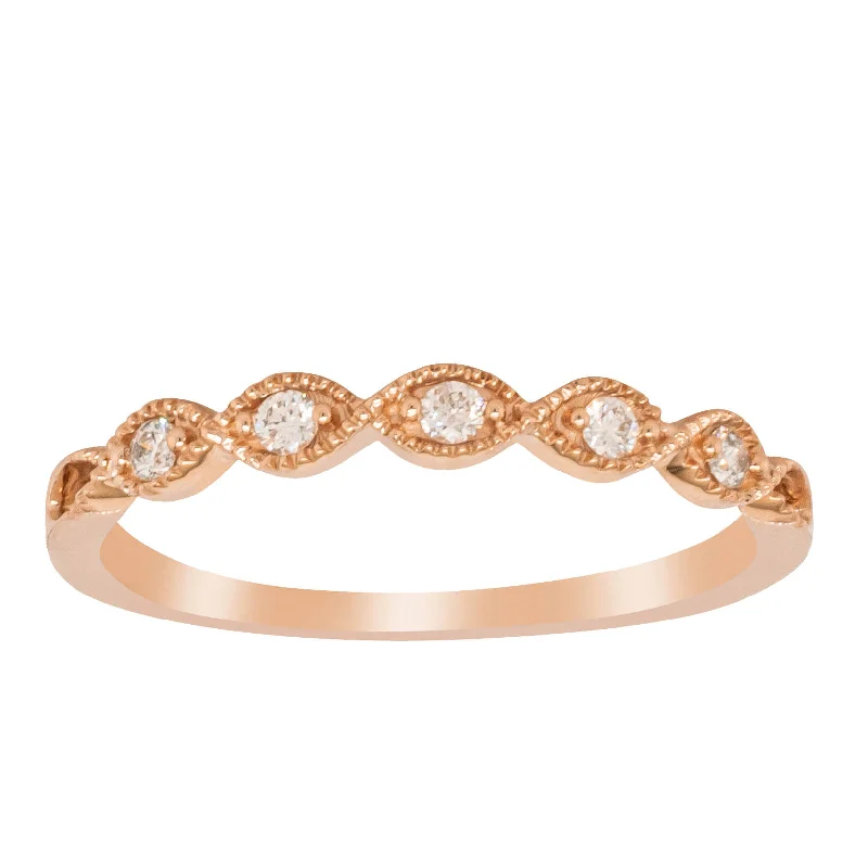 Affordable Glamour – Must-Have Jewelry At Special Rates 14ct Rose Gold Diamond Rapunzel Band