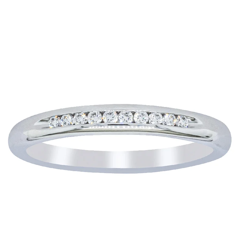 Shop Elegant Jewelry At Unbeatable Prices 18ct White Gold .09ct Diamond Eternity Ring