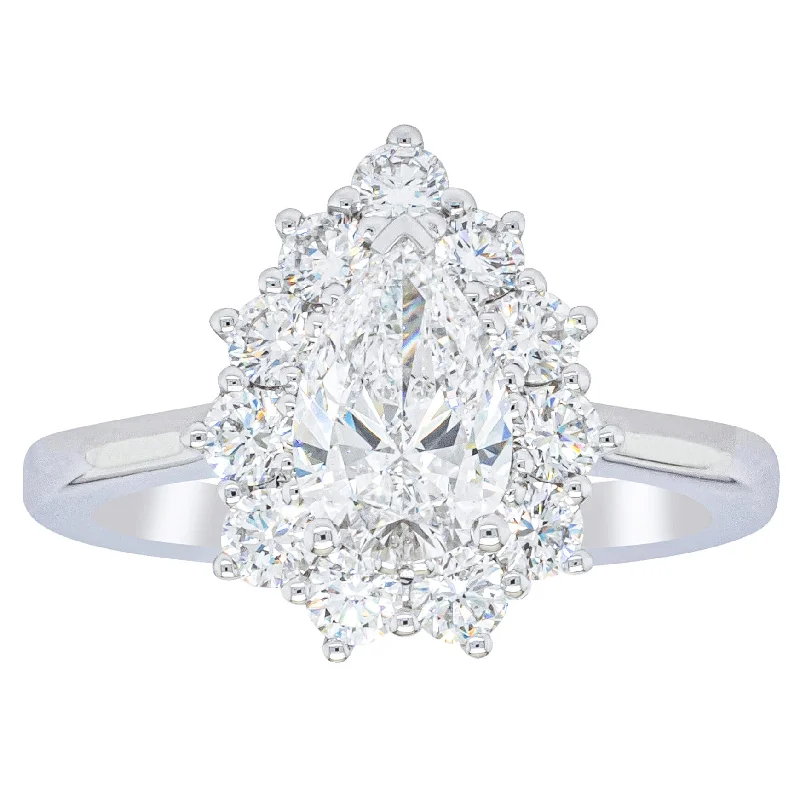 Discounted Luxury Jewelry – Shine Without The Splurge 18ct White Gold 1.00ct Diamond Belle Ring