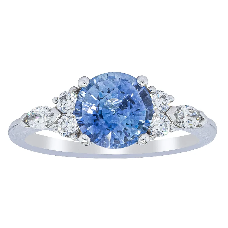 Don't Miss Out On Jaw-Dropping Jewelry Discounts 18ct White Gold 1.80ct Sapphire & Diamond Oriana Ring